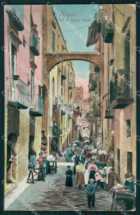 Napoli Città Via Basso Porto Ragozino 4531 PIEGA cartolina MX6166 – fronte