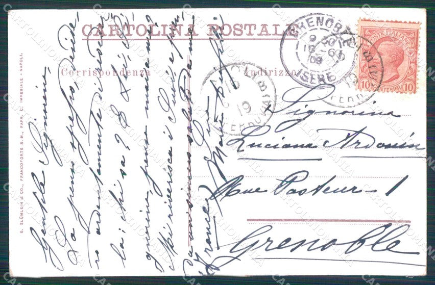 Napoli Città Saluti da Monumenti Vesuvio cartolina MX6168 – retro