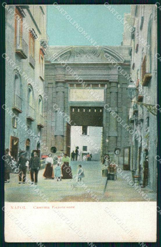 Napoli Città Caserma Pizzofalcone Militari Bersaglieri cartolina MX6181 – fronte