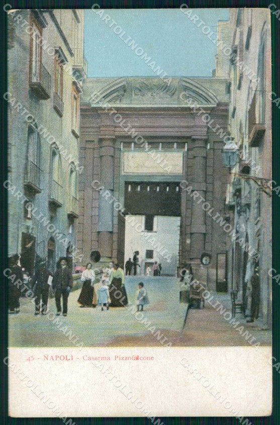 Napoli Città Caserma Pizzofalcone Militari Bersaglieri cartolina MX6182 – fronte