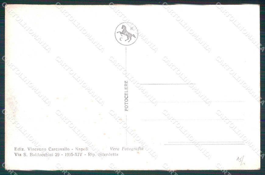 Napoli Città Santa Lucia Notturno Fuochi Mare Foto cartolina MX6193 – retro