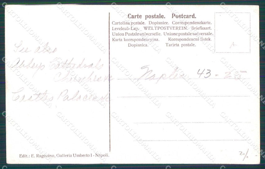 Napoli Città Porta Capuana Mercato Ragozino 49 Foto cartolina MX6202 – retro
