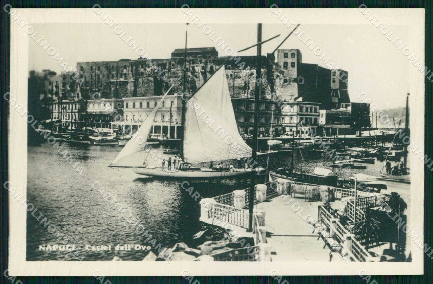 Napoli Città Castel dell Ovo Barche Foto cartolina MX6261 – fronte