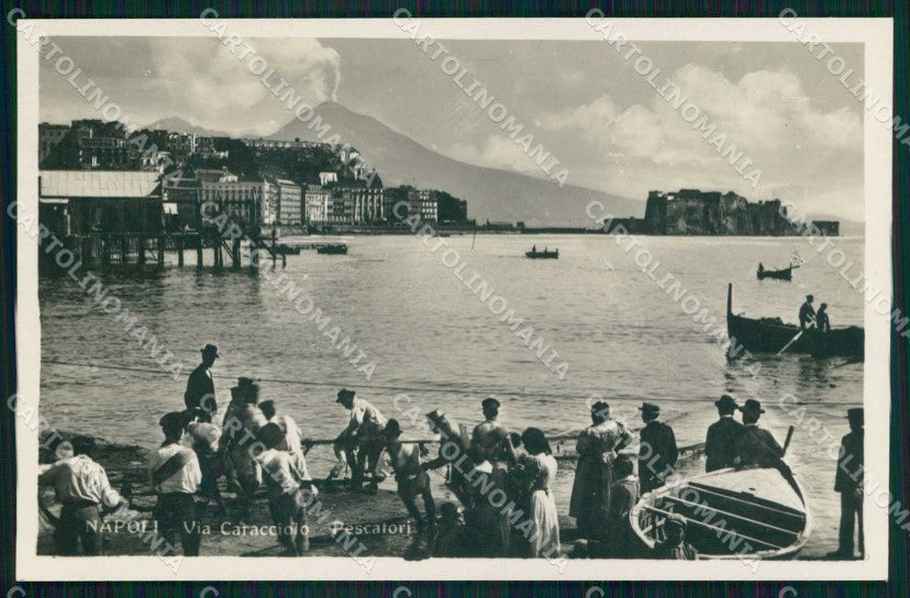 Napoli Città Via Caracciolo Mestieri Pescatori Foto cartolina MX6265 – fronte