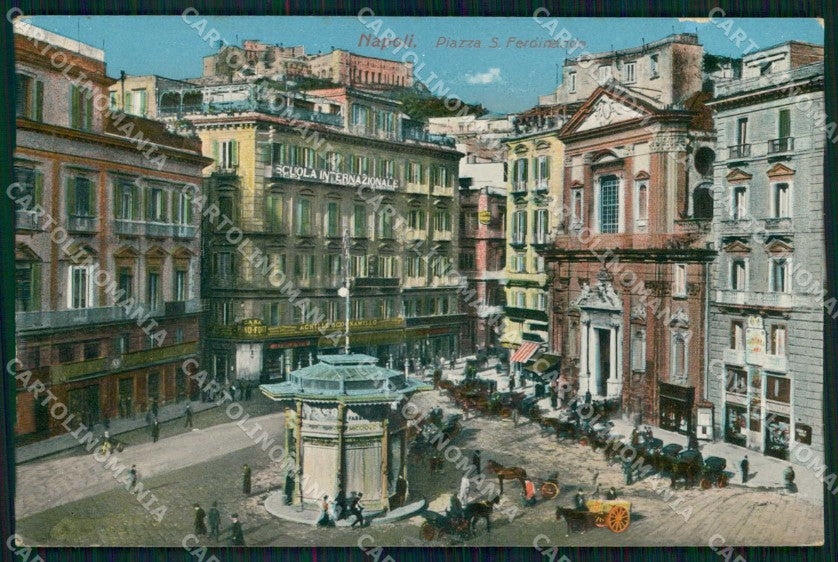 Napoli Città Piazza San Ferdinando Foto cartolina MX6284 – fronte