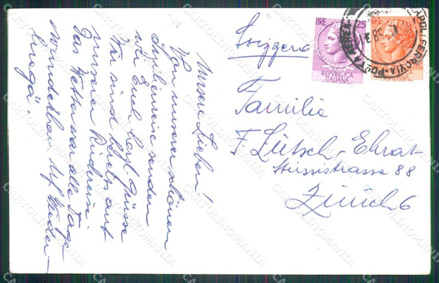 Napoli Città Saluti da Vesuvio Veduta Generale Foto cartolina MX6292 – retro