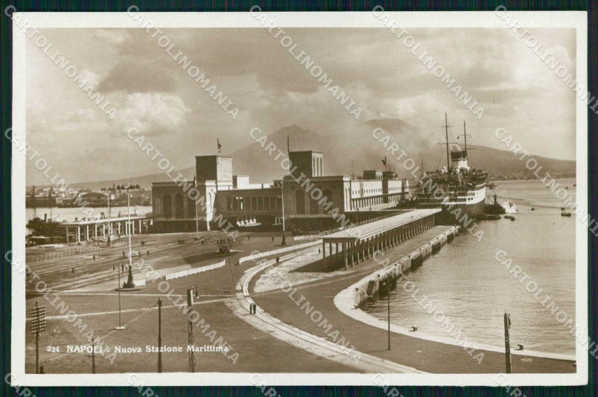 Napoli Città Nuova Stazione Marittima Vesuvio Foto cartolina MX6294 – fronte
