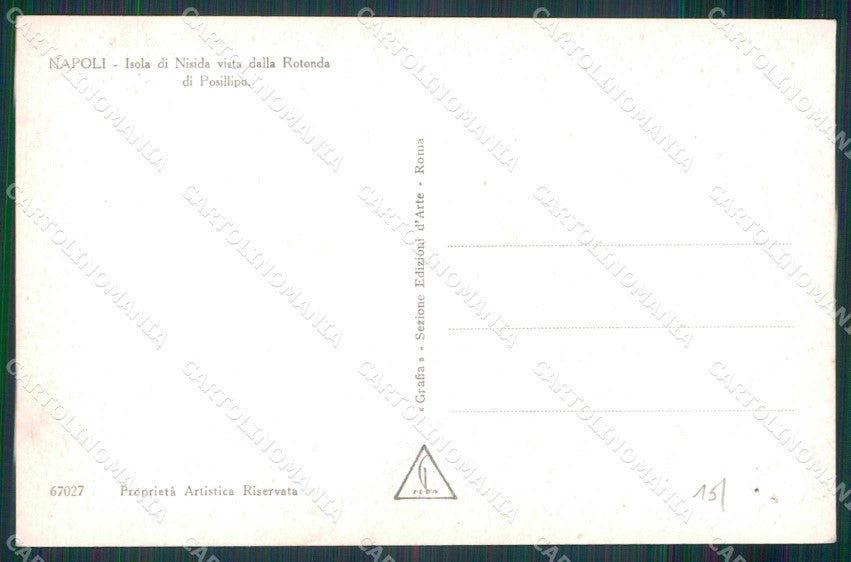Napoli Città Veduta Isola Nisida Rotonda Posillipo Foto cartolina MX6299 – retro