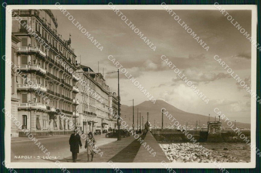 Napoli Città Santa Lucia Vesuvio Foto cartolina MX6305 – fronte