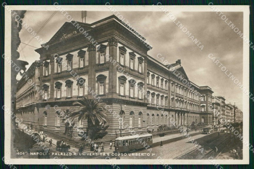 Napoli Città Palazzo Università Corso Umberto I Tram Foto cartolina MX6311 – fronte