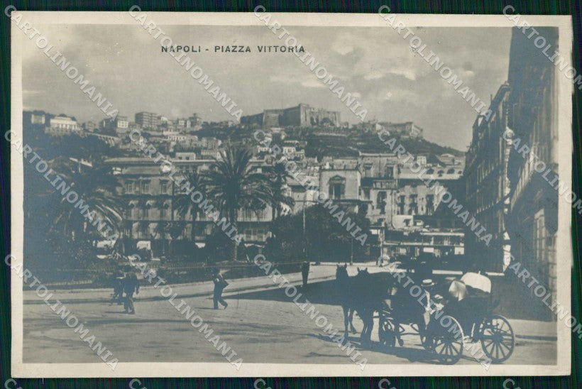 Napoli Città Piazza Vittoria Foto cartolina MX6317 – fronte