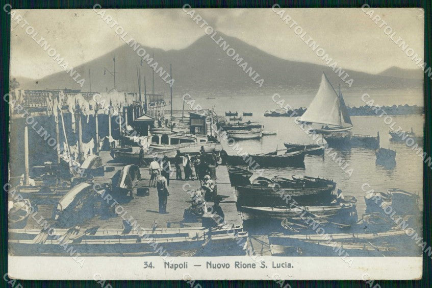 Napoli Città Nuovo Rione Santa Lucia Ragozino 34 PIEGATA Foto cartolina MX6323 – fronte