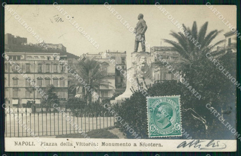 Napoli Città Piazza Vittoria Monumento Nicotera Foto cartolina MX6325 – fronte