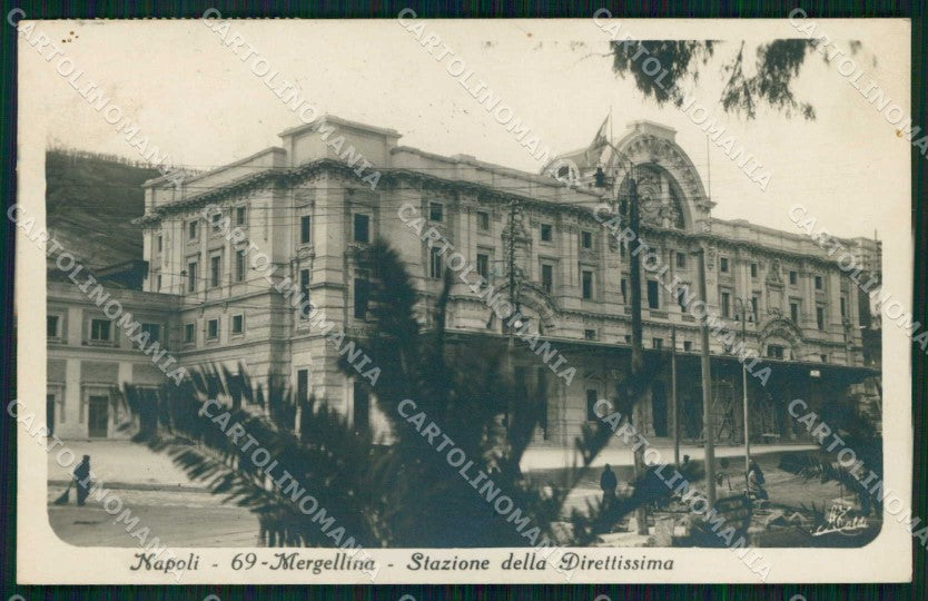 Napoli Città Mergellina Stazione Direttissima Foto cartolina MX6327 – fronte