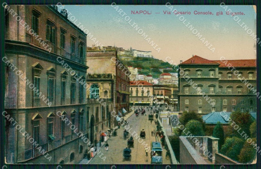 Napoli Città Via Cesario Console Tram Foto cartolina MX6340 – fronte