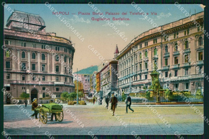 Napoli Città Piazza Borsa Palazzo Telefoni ABRASA Foto cartolina MX6341 – fronte