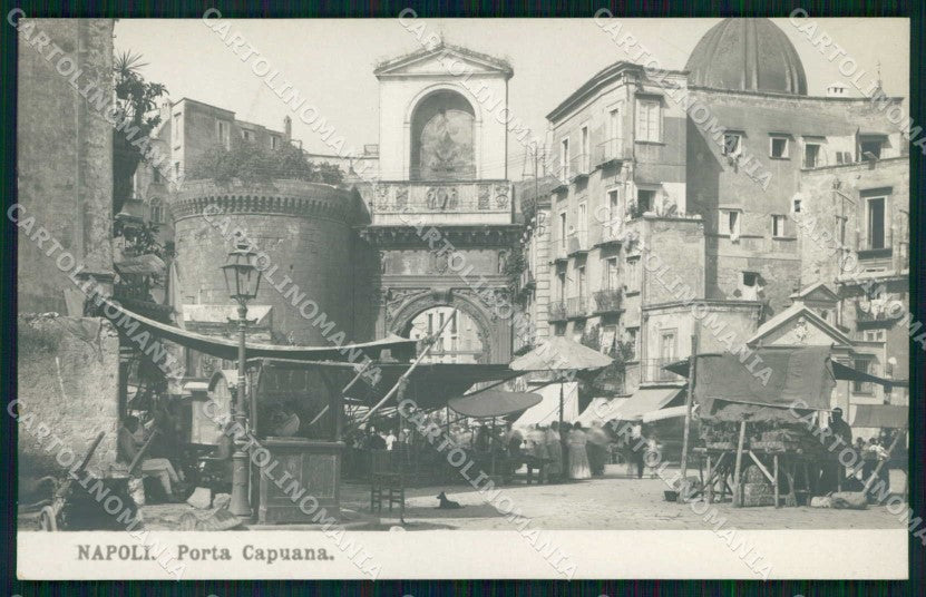 Napoli Città Porta Capuana Mercato Foto cartolina MX6345 – fronte