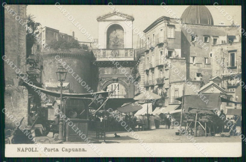 Napoli Città Porta Capuana Mercato Foto cartolina MX6356 – fronte