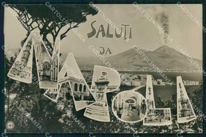 Napoli Città Saluti da Vesuvio NPG Foto cartolina MX6361 – fronte
