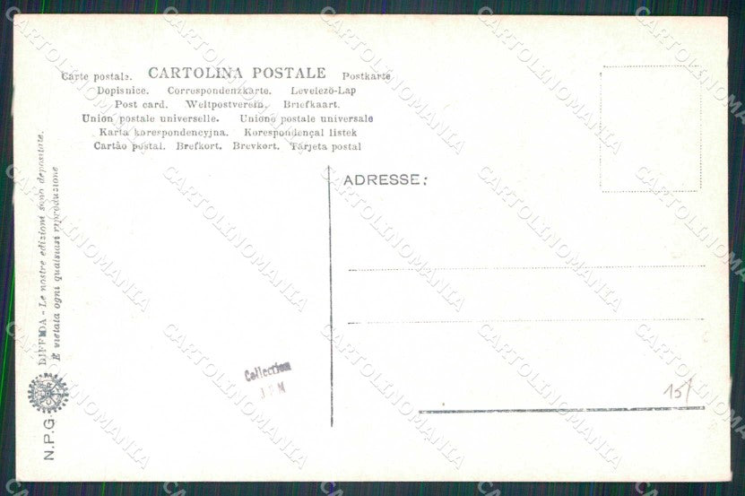 Napoli Città Santa Lucia Barche Vesuvio NPG Foto cartolina MX6371 – retro