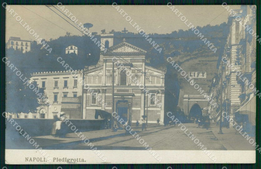 Napoli Città Piedigrotta PIEGA Foto cartolina MX6374 – fronte