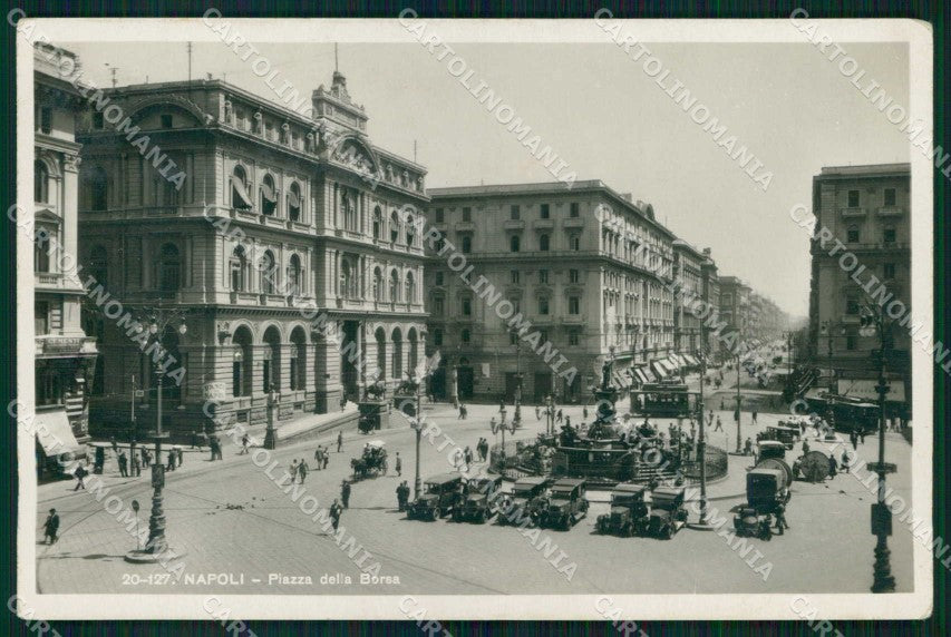 Napoli Città Piazza Borsa Tram Brunner 20 127 Foto cartolina MX6382 – fronte