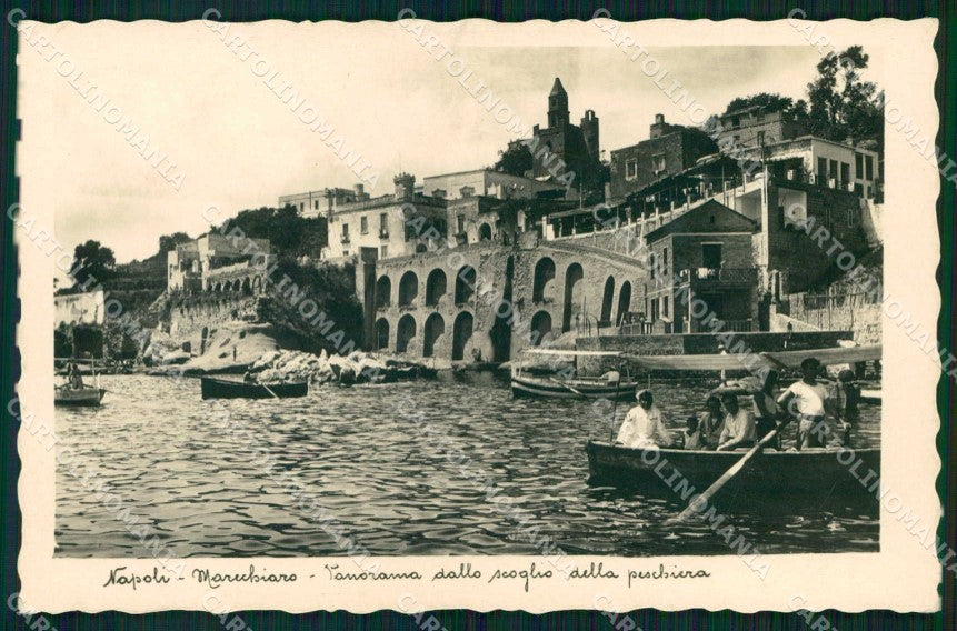 Napoli Città Veduta Marechiaro Barche Foto cartolina MX6383 – fronte