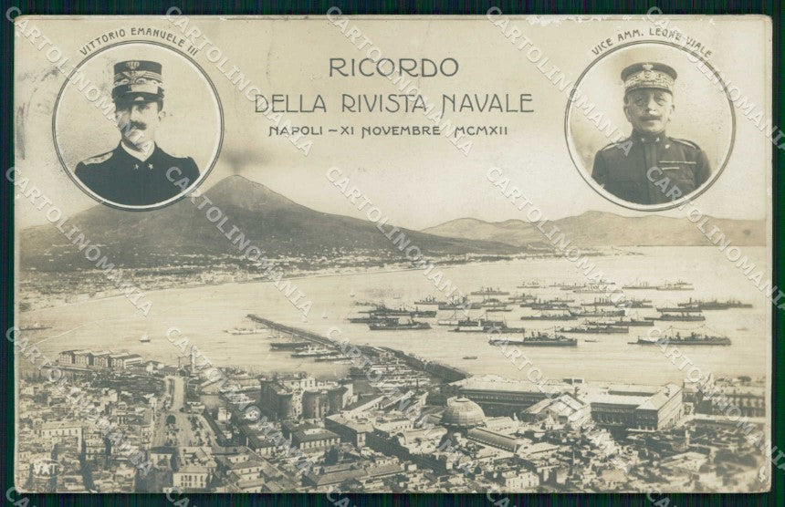 Napoli Città Rivista Navale Savoia Commemorativa Foto cartolina MX6414 – fronte