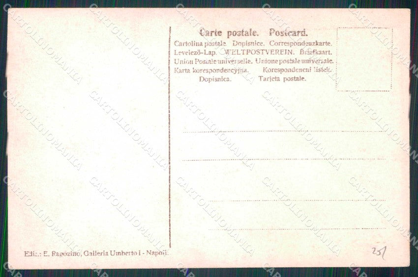 Napoli Città Monumento Vittorio Emanuele Ragozino 68 Foto cartolina MX6422 – retro