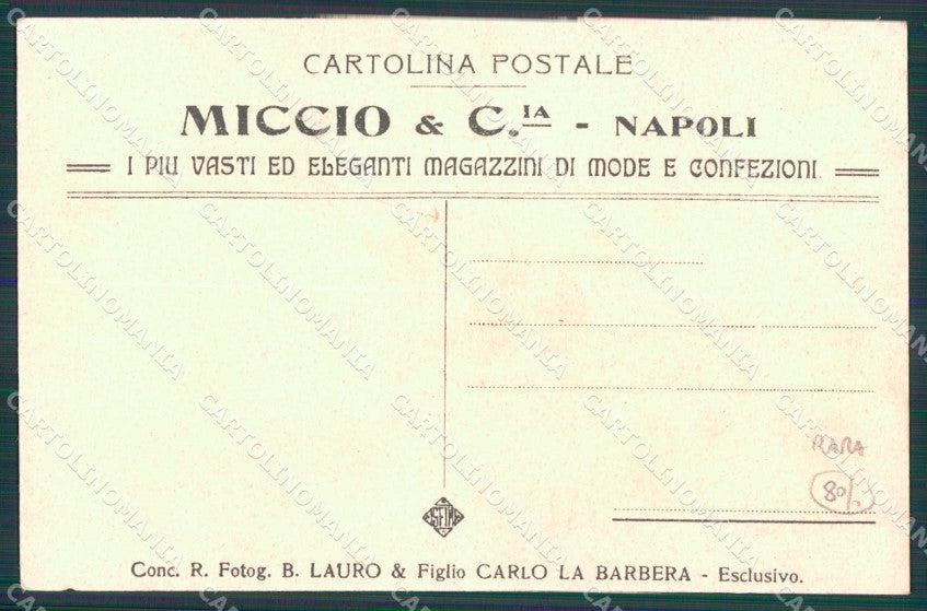 Napoli Città Torre Luminosa Miccio Mode Confezioni cartolina MX6472 – retro