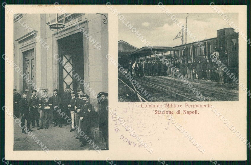 Napoli Città Comando Militare Permanente Treno Ragozino cartolina MX6482 – fronte