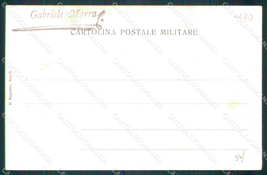 Napoli Città Comando Militare Permanente Treno Ragozino cartolina MX6482 – retro