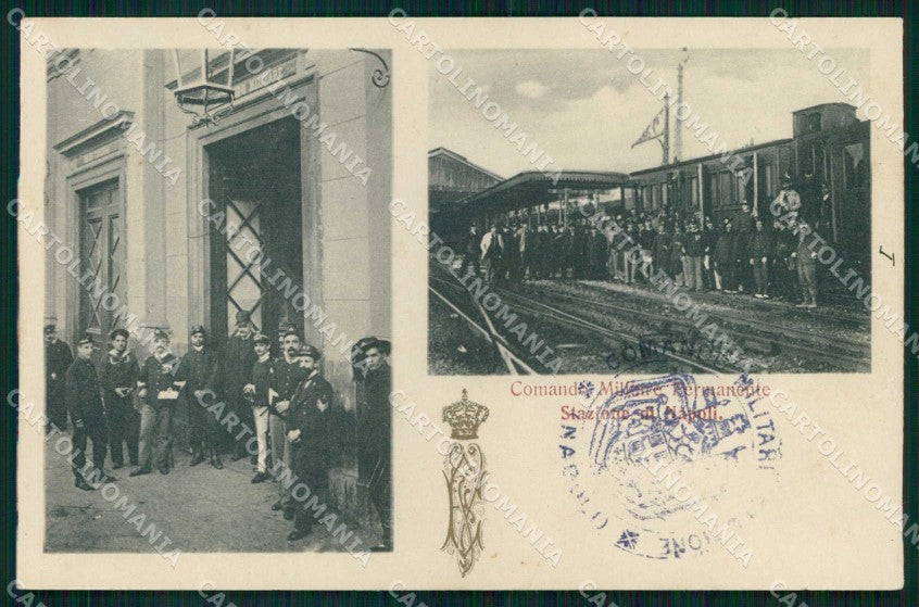 Napoli Città Comando Militare Permanente Treno Ragozino cartolina MX6483 – fronte
