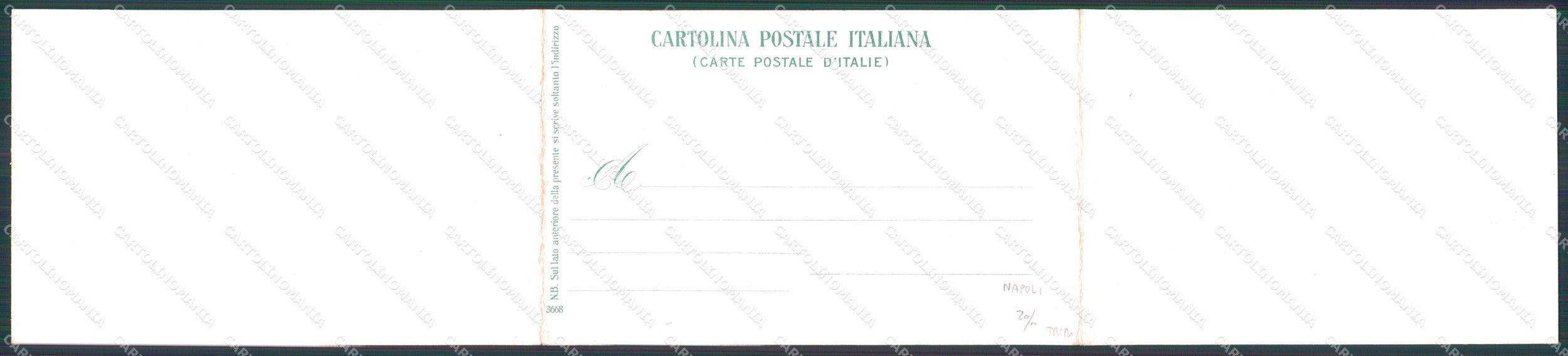 Napoli Città Veduta da Certosa San Martino Ragozino 3668 Tripla cartolina MX6508 – retro
