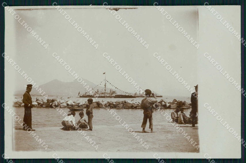 Napoli Città Porto Vesuvio Foto cartolina MX6528 – fronte