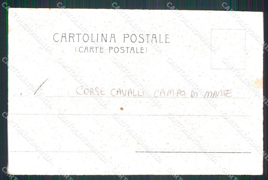Napoli Città Corse Cavalli Campo Marte Foto cartolina MX6543 – retro