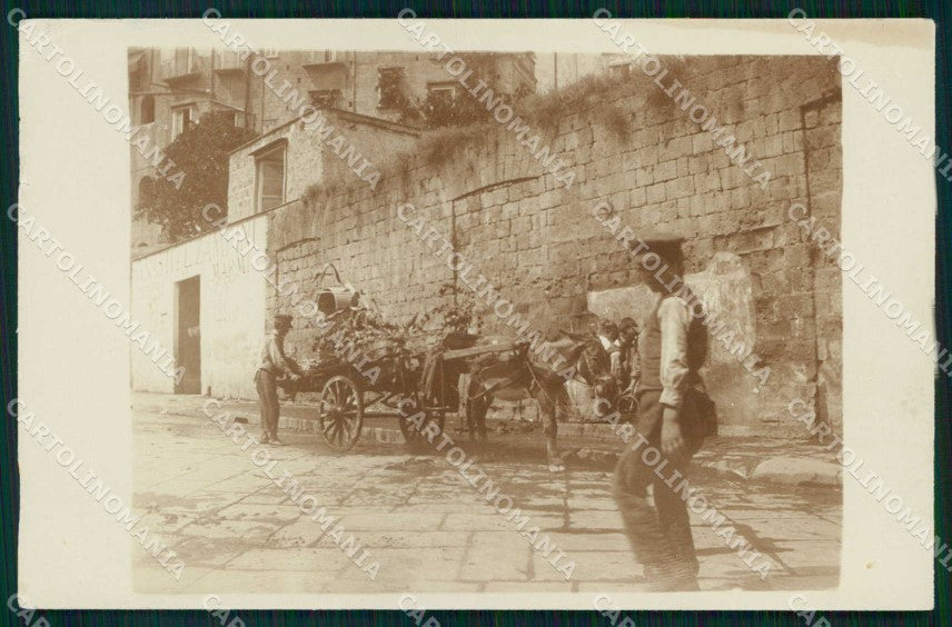 Napoli Città Mestieri Venditore Ambulante Carretto Foto cartolina MX6585 – fronte