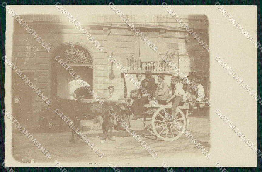 Napoli Città Costumi Giro su Carretto Foto cartolina MX6595 – fronte