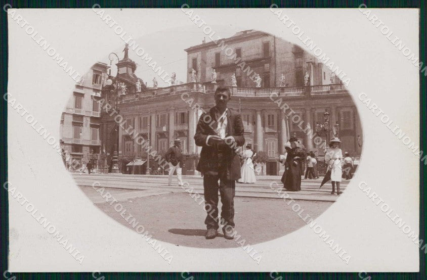 Napoli Città Piazza Dante Tipi Napoletani Foto cartolina MX6676 – fronte