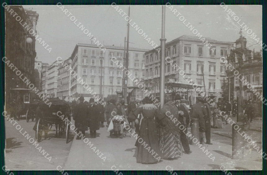Napoli Città Piazza Dante Tram Foto cartolina MX6690 – fronte