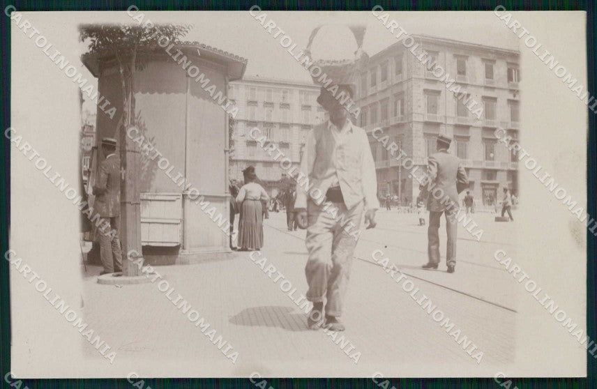 Napoli Città Piazza Garibaldi Costumi Foto cartolina MX6709 – fronte