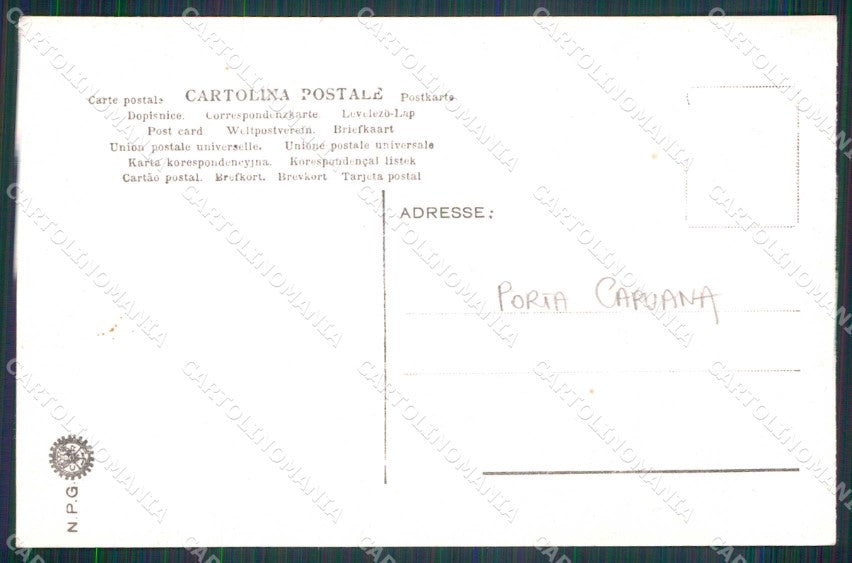 Napoli Città Porta Capuana Mercato NPG Foto cartolina MX6711 – retro