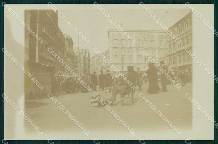 Napoli Città Piazza Dante Mestieri Lustrascarpe Foto cartolina MX6722 – fronte
