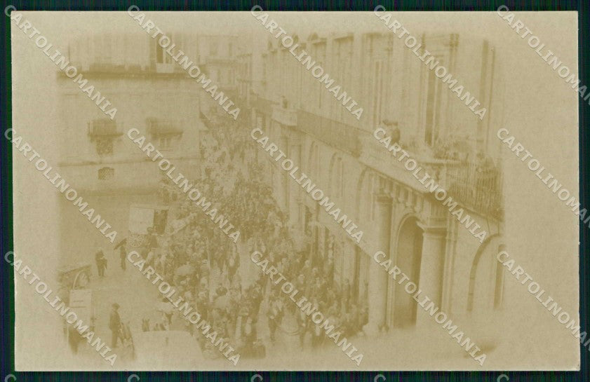 Napoli Città Piazza Plebiscito Palazzo Reale Processione Foto cartolina MX6772 – fronte