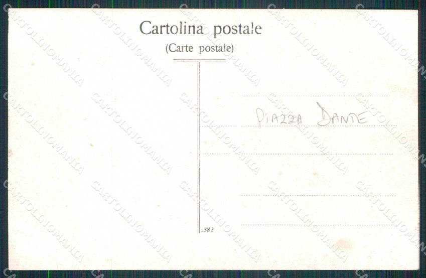 Napoli Città Piazza Dante Banco Lotto Foto cartolina MX6782 – retro