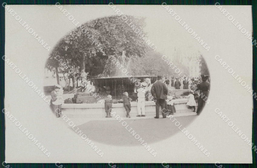 Napoli Città Villa Comunale Fontana Tazza Porfido Foto cartolina MX6791 – fronte