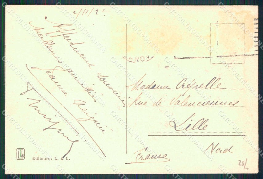 Napoli Città Mestieri Pescatori Mergellina Lehnert Landrock cartolina MX6802 – retro