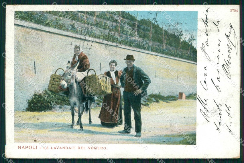 Napoli Città Costumi Lavandaie Vomero ABRASA cartolina MX6813 – fronte