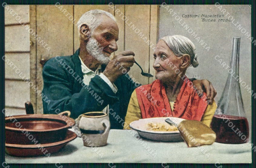 Napoli Città Costumi Buona Zuppa cartolina MX6814 – fronte