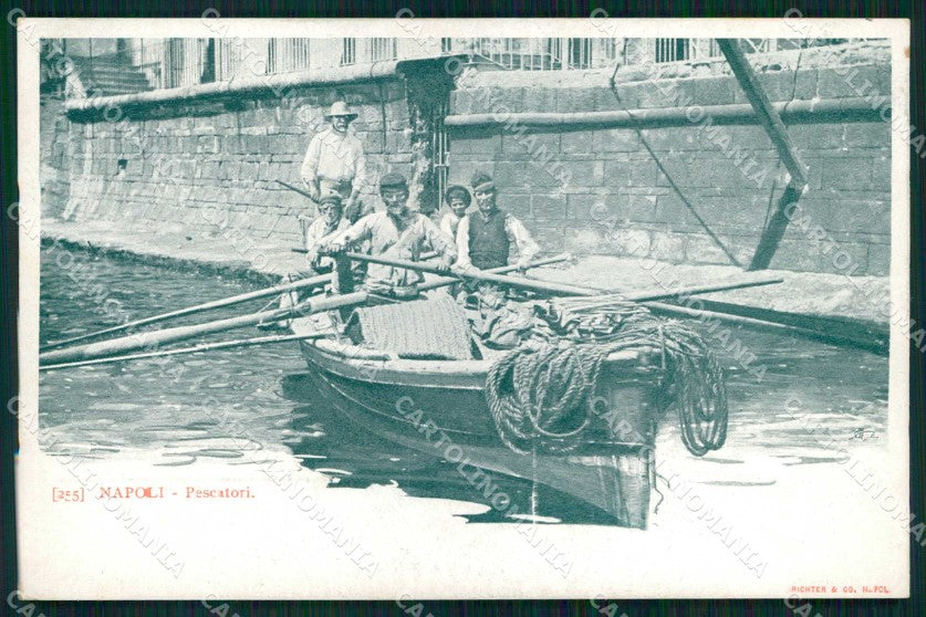 Napoli Città Mestieri Pescatori Richter 255 cartolina MX6837 – fronte